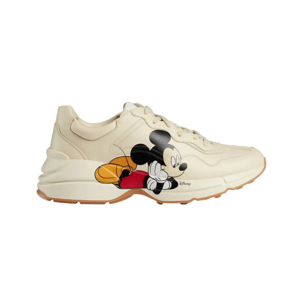 NWOB Gucci Cream Mickey Mouse Sneakers - Picture 3 of 17